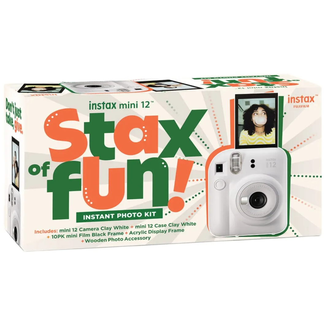 Fujifilm Instax Mini 12 Instant Photo Kit - Clay White (IN-STORE ONLY)