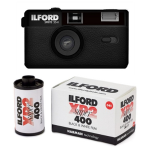 Ilford Sprite 35-II Black Reusable Film Camera  + XP2 24EXP Roll