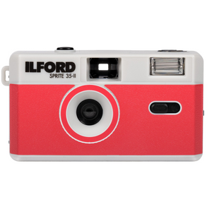 Ilford Sprite 35-II Reusable Camera - Silver & Red +  XP2 24EXP Roll