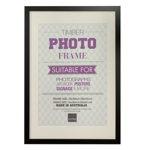 Profile Black Large Format 24x36 Frame for 20x30