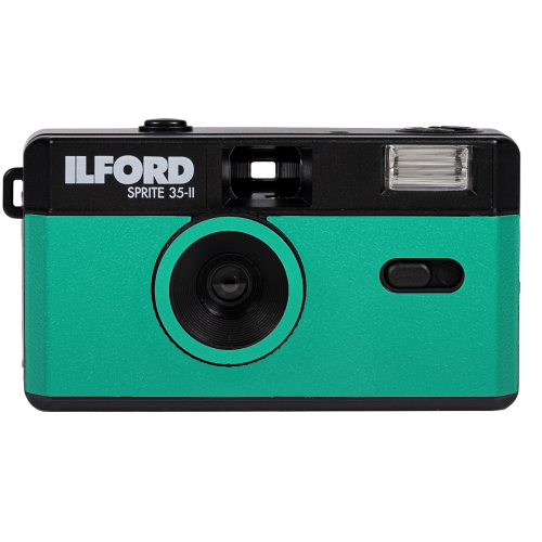 Ilford Sprite 35-II Reusable Camera - Black & Teal + XP2 24EXP Roll